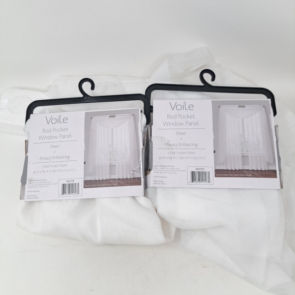 Voile rod pocket window sheer- 2pc. - Picture 3 of 3